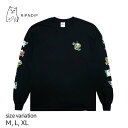 【20日は0の付く日★10％OFFクーポン配布中♪】RIPNDIP PROMISED LAND L/S TEE BLACK リップン ディップ Tシャツ ロンT 長袖 メンズ レディース スケートボード ねこ