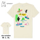 RIPNDIP Tシャツ リップンディップ 半袖 Everybody Surfs Tee Natural ストリートネコ 猫