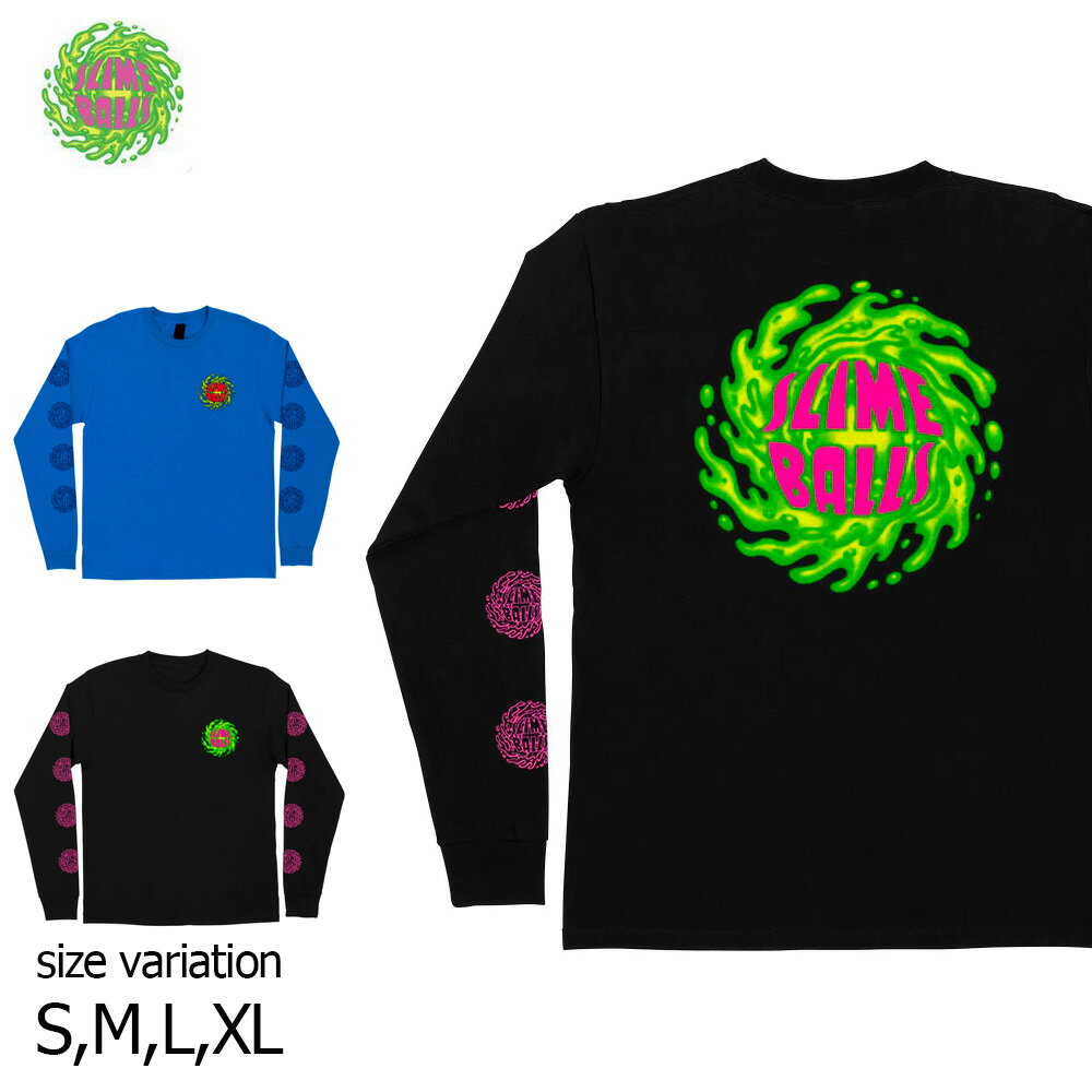 【20日は0の付く日★10％クーポン配布中♪】SANTA CRUZ SLIM BALLS L/S SB LOGO BLACK ROYAL S M L XLサイズ サンタクルーズ ロングスリーブ tシャツ ロンT スケボー スケートボード ストリート 長袖 メンズ レディース