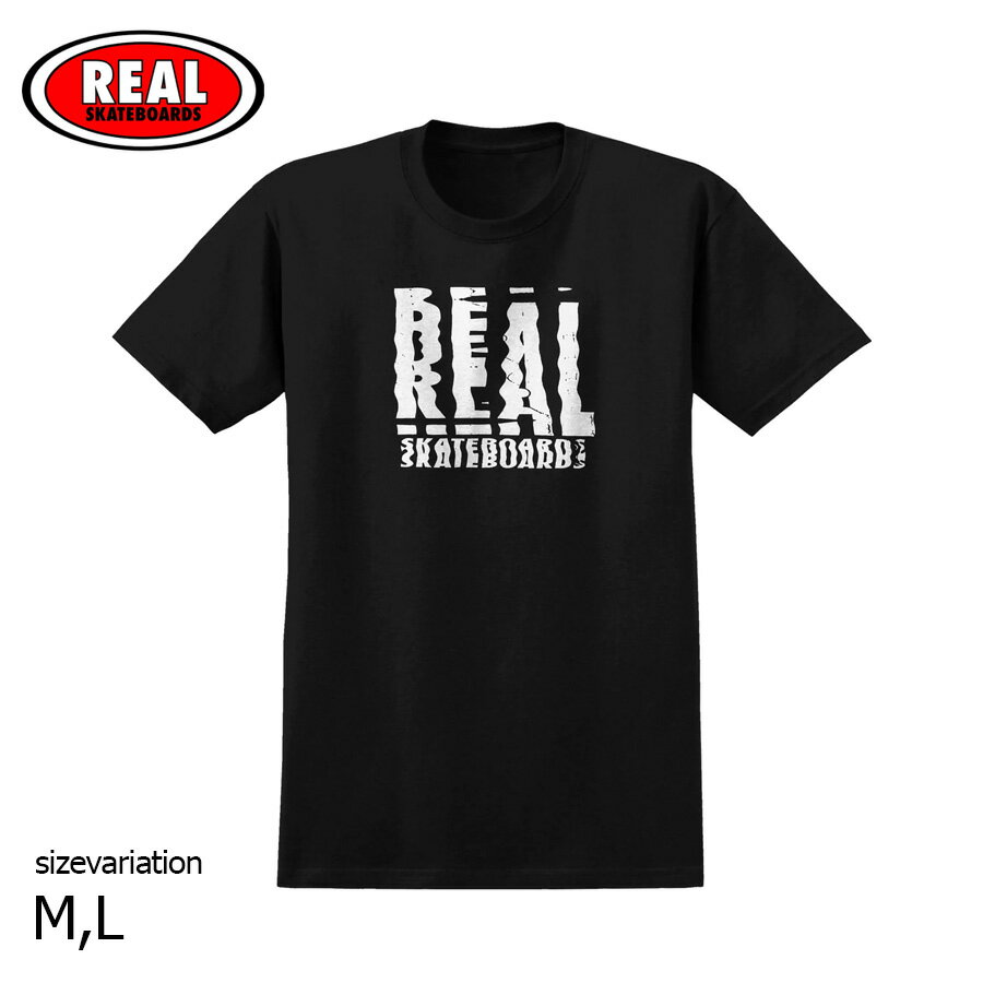 【20日は0の付く日★10％クーポン配布中♪】REAL SCANNER S/S T-Shirt BLACK/WHITE tシャツ トップス リアル オーバル SKATE スケートボード スケボー 半袖 メンズ レディース