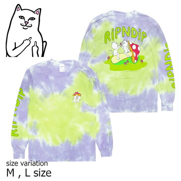 RIPNDIP Sharing Is Caring LS NEON リップン ディップ ロングスリーブ Tシャツ ロンT メンズ レディース スケートボード ねこ