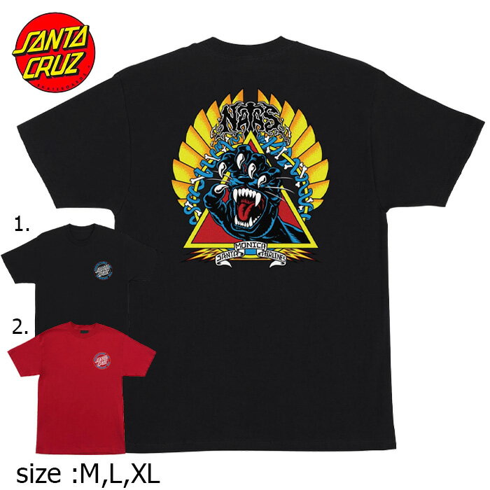 SANTA CRUZ サンタクルーズ スケボー Tシャツ TEE 半袖 S/S-T NATAS SCREAMING PANTHER 24SP ストリート スケーター ファッション スケートボード sk8