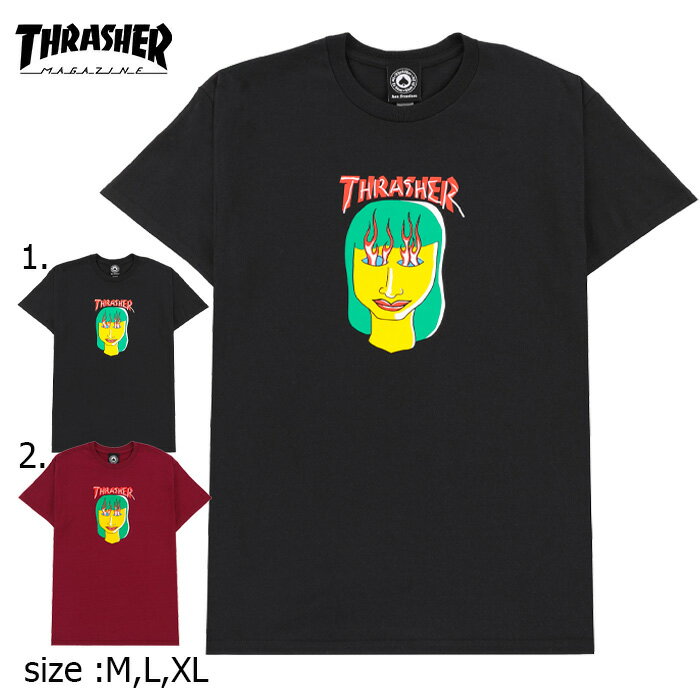 THRASHER Tシャツ 半袖 スラッシャー スケボー ゴンズ TALK SHIT BY GONZ S/S T-SHIRT ブラック ストリート 正規品