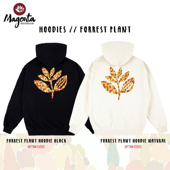 【最大2000円OFF★クーポン配布中♪】MAGENTA FA22 FORREST PLANT HOODIE BLACK NATURAL マゼンタ フーディーパーカー プルオーバー ストリート スケートボード スケボー メンズ レディース