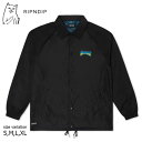 【5月1日ワンダフルデー 11%OFF★クーポン配布中♪】RIPNDIP Psychedelic Garden Coach Jacket BLACK ジャケット トップス リップン ディップ 猫 ネコ サイケデリック メンズ レディース コーチ ジャケット