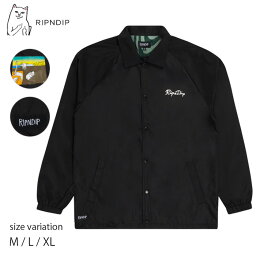 リップンディップ コーチジャケット メンズ 【14日お買い物マラソン開催★15日限定クーポン配布中♪】RIPNDIP リップンディップ コーチジャケット アウター 猫 Nermali Coaches Jacket Black ネコ ストリート