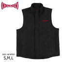 INDEPENDENT インディペンデント インディ トップス ベスト スケボー HOLLOWAY VEST PUFFER BLACK ストリート スケートボード