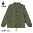 【29日23：59まで★全品7％OFFクーポン配布中♪】VOLCOM ヴォルコム ボルコム コーチジャケット アウター ストリート SKATE VITALS COACH JACKET SQUADRON GREEN スケートボード スノーボード サーフィン