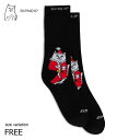 RIPNDIP Load Santa Socks Black リップンディップ 靴下 くつ下 ネコ 猫 プレゼント サンタ メンズ レディース