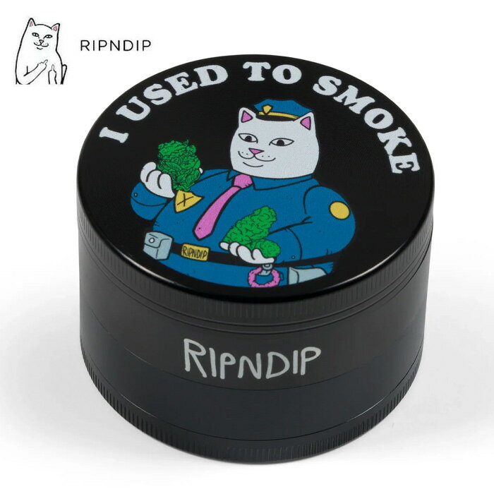 【最大2000円OFF★クーポン配布中♪】RIPNDIP リップンディップ グラインダー ミキサー 葉 タバコ スケボー I USED TO SMOKE GRINDER (BLACK) スケートボード ストリート ねこ