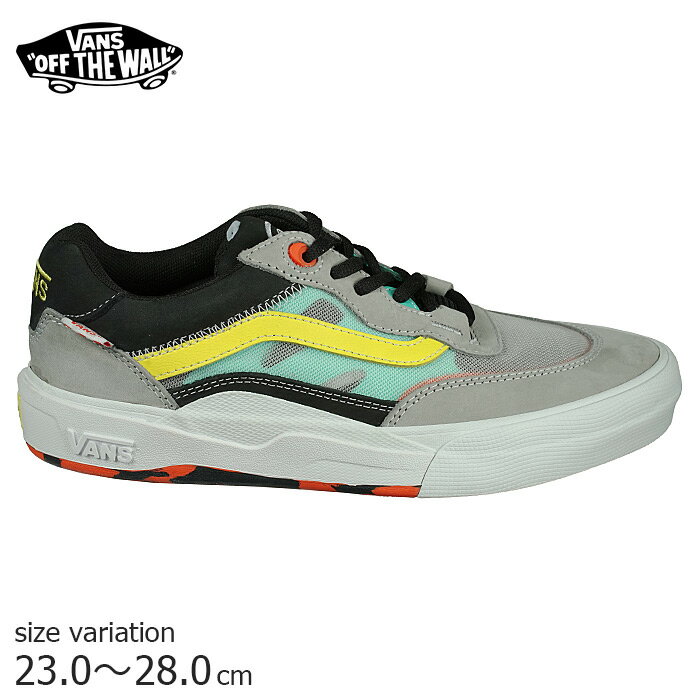 【最大2000円OFF★クーポン配布中♪】VANS WAYVEE GRY/YEL バンズ スケート スニーカー ウェイビー メッシュ スケボー スケートボード スケシュー SK8 靴 メンズ レディース