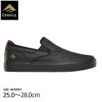Emerica WINO G6 SLIP CUP BLACK/BLACK/RED エメリカ スニーカー スリッポン カップソール レザー スケートボード スケボー 靴 メンズ レディース