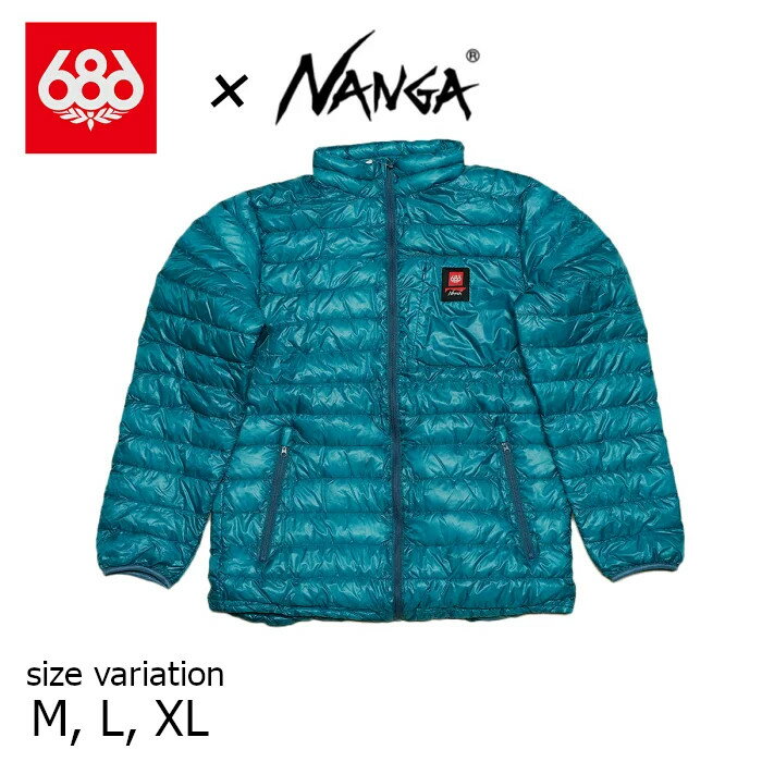 【4日20:00~2h限定★クーポンで10%OFF】20-21 NANGA × 686 PORTABLE DOWN JACKET TURQUOISE スノーボード シックスエイトシックス ロクハチロク ナンガ スノーウェア スノボー ポータブル ダウン インナー ジャケット