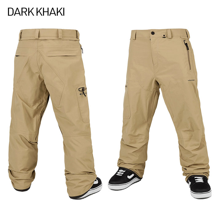 【6/5限定！最大100%ポイントバック！※要エントリー】23-24 VOLCOM L GORE-TEX PANT ボルコム BLACK DARK KHAKI MILITARY スノーウェア パンツ ゴアテックス スノボー スノーボード スキー 防寒 メンズ 3