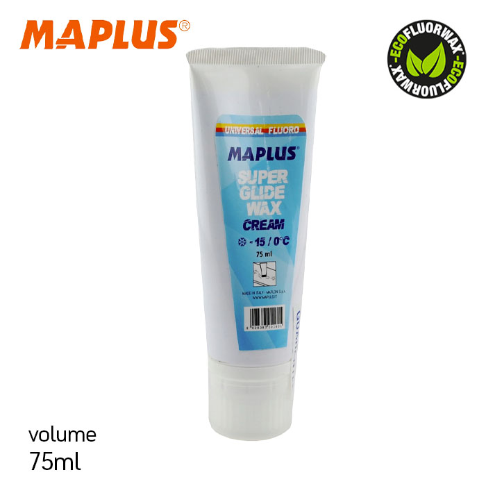 【20日は0の付く日★10％クーポン配布中♪】MAPLUS SUPER GLIDE WAX CREAM マプラス スーパーグライドクリーム クリームワックス ワックス フルオログライドワックス スノボー スキー 滑走面 75ml