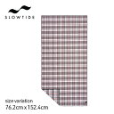 【5の付く日限定★11%OFFクーポン配布中!!】SLOW TIDE 917 PLAID QUICK DRY スロータイド Quick-Dry BLACK ビーチ タオル マリンスポーツ サーフィン サーフ サップ プール