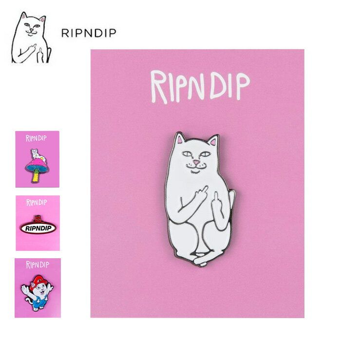 【20日は0の付く日★10％クーポン配布中♪】RIPNDIP Lord Nermal Pin Psychedelic Nermio Welcome To Heck リップンディップ ピン ピンバッジ 飾り 装飾 ネコ キャット 猫 ストリート アクセサリー 記念日 プレゼント ギフト