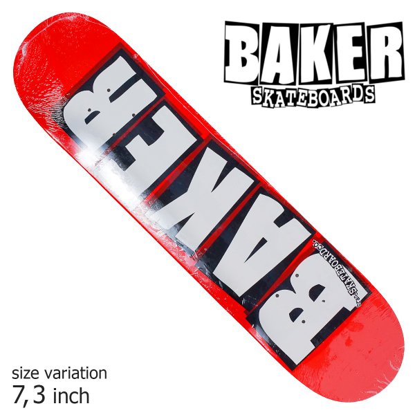 【店内全品11％OFF★25日はCRASSクーポン配布の日♪】BAKER DECK デッキ ベイカー BRAND LOGO WHITE MINI 7.3 スケボー アンドリュー レイノルズ キッズ スケボー