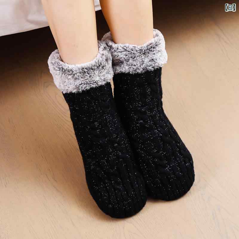スリ 保温 レディース 裏起毛 ルームソックス 冬 あったか 厚手