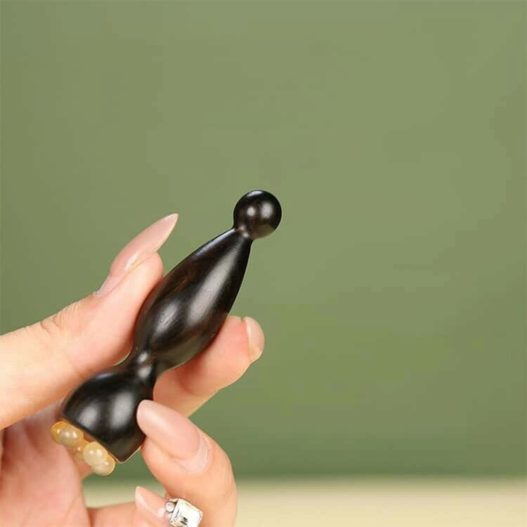 目元ケア 木製 美顔器 経絡 ツボ押し ミニ布袋付き 耳ツボスティック ミニ蓮の実 フェイスラインリフトアップ 小型 スキンケア むくみケア ひょうたん型 美容棒 多機能 crasuppo-10115628 くらさぽ サンプル画像3