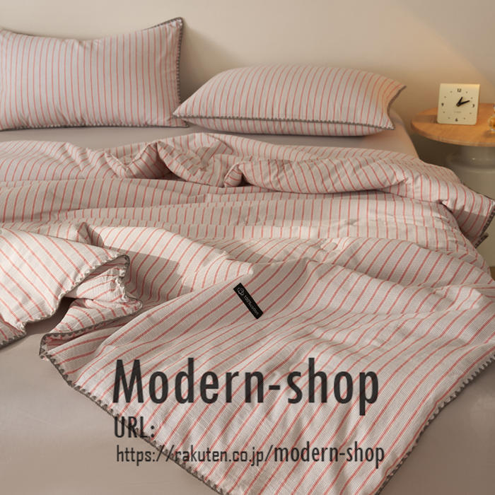 ストライプ 夏布団 掛け布団 肌掛け布 インテリア 寝具 収納 豊富な品揃え A B C D E 110X150cm 150X200cm 200X230cm 枕カバーx2