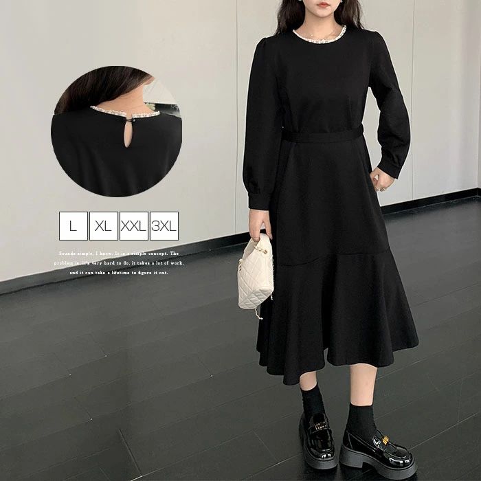 可愛い ワンピース きれ フレアワンピース ロング丈 レディース