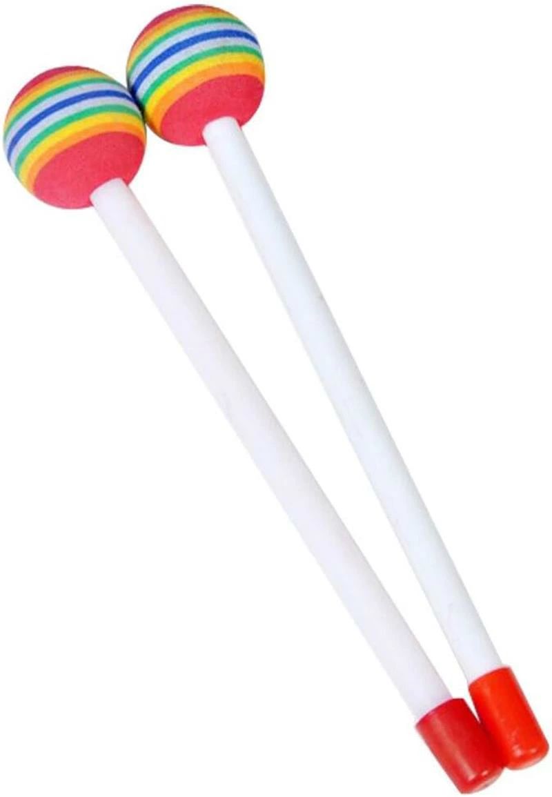 木琴ビーター カラフル 2本セット 子供のための滑らかなラインラ