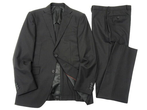 GIVERDYE best selection ジバルディ ウール混 ストライプ柄 2B ノータック シングルスーツ ジャケット スラックスパンツ 198A6001 ブラック YL ▲050▼20121r05 GIVERDYE best selection ジバルディ ウール混 ストライプ柄 2B ノータック シングルスーツ ジャケット スラックスパンツ 198A6001 ブラック YL ▲050▼20121r05