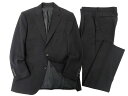 BRERA ブレラ 大賀 ウール混 ストライプ柄 2B 1タック シングルスーツ ジャケット スラックスパンツ 947A5005 ブラック A3▲050▼20224r01