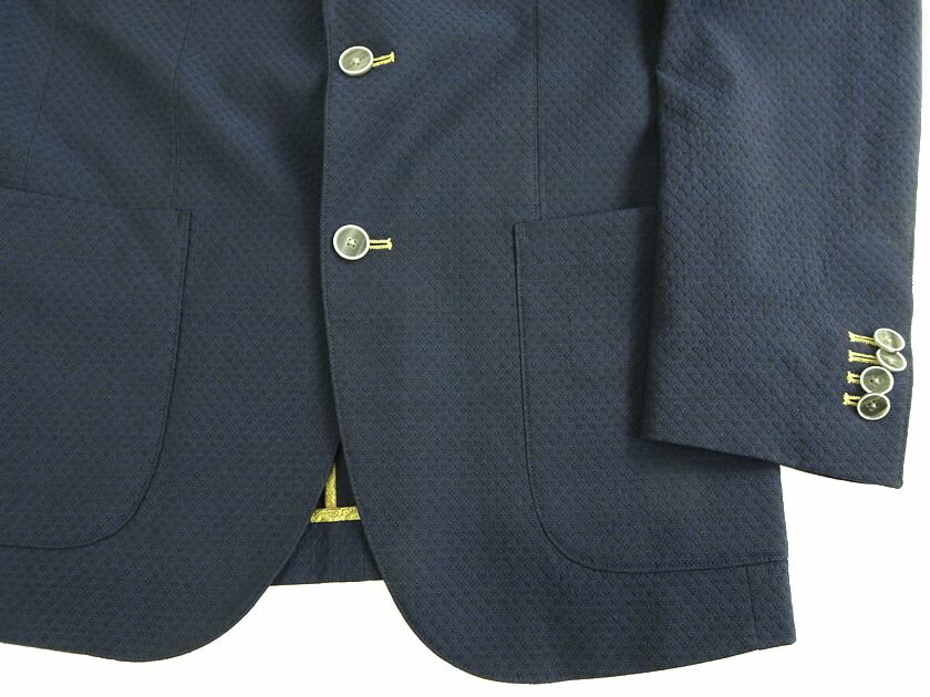 GIVERDYE best selection ジバルディ 日本製 ZIGNONE イタリア製生地使用 織生地 総柄 2B ノータック シングルスーツ ジャケット スラックスパンツ 182A7241 ネイビー AM ▲100▼20621k20