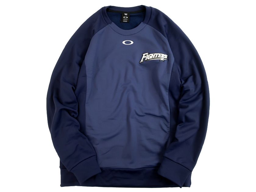 OAKLEY オークリー 北海道日本ハムファイターズ PERFORMANCE FIT FLEECE CREW 20.21 HNHF ロゴ刺繍 裏起毛 クルーネック フリーススウェット FOA401502 定1万 ネイビー 5XL-01 6XL-02▲030▼20708k02 1