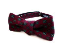 HACKETT LONDON ハケット ロンドン イタリア製 PRINTED NEAT BOW ウール シルク混 小紋柄 総柄 蝶ネクタイ ボウタイ HM052137 定1.1万 ワイン 000▲003▼20831k09