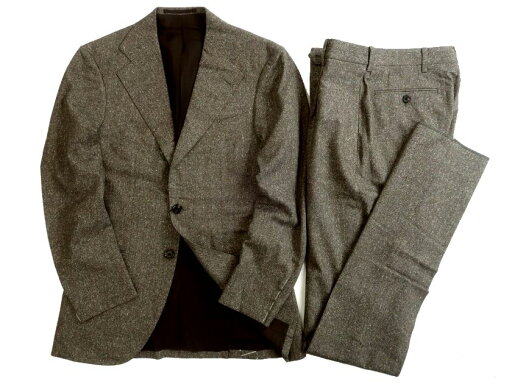 ISETAN MEN'S 伊勢丹メンズ 日本製 ウール シルク混 メランジ 段返り3B 1タック シングルスーツ ジャケット スラックスパンツ IMS92F610 ブラウン 42 ▲200▼21213k10 ISETAN MEN'S 伊勢丹メンズ 日本製 ウール シルク混 メランジ 段返り3B 1タック シングルスーツ ジャケット スラックスパンツ IMS92F610 ブラウン 42 ▲200▼21213k10