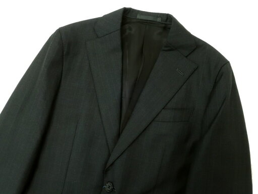 ISETAN MEN'S 伊勢丹メンズ 日本製 ウール100% メランジ ピンストライプ 2B ノータック シングルスーツ ジャケット スラックスパンツ IMS92C306 チャコールグレー 44D6 ▲200▼21214k05