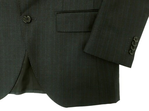 ISETAN MEN'S 伊勢丹メンズ 日本製 ウール100% メランジ ピンストライプ 2B ノータック シングルスーツ ジャケット スラックスパンツ IMS92C306 チャコールグレー 44D6 ▲200▼21214k05