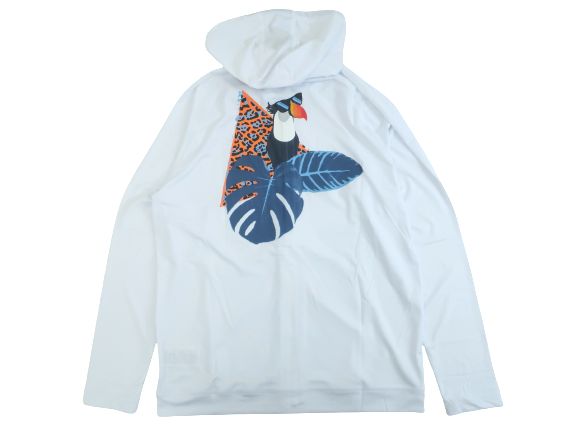 【中古】【新古品・未使用品】OAKLEY オークリー スカル PERFORMANCE FIT RASH HOODY 11.0 日本限定 バードプリント ハイパワーストレッチ フルジップ フーディ ラッシュガード FOA402470 ホワイト M-01 L-02 XL-03 ▲022▼21226k05