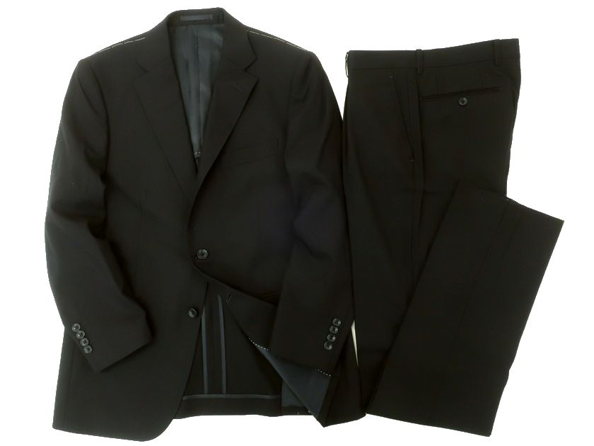 BRERA ブレラ 大賀 ウール100％ シャドーストライプ 2B 1タック シングルスーツ ジャケット スラックスパンツ 948A6003 ネイビー A4 ▲050▼30208k04