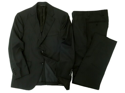 D'URBAN ダーバン 日本製 LoroPiana TASMANIAN イタリア製生地使用 ウール100% シャドーストライプ 2B 1タック シングルスーツ ジャケット スラックスパンツ 1009200131 定14.3万 ブラック A3 ▲100▼30213k08 D'URBAN ダーバン 日本製 LoroPiana TASMANIAN イタリア製生地使用 ウール100% シャドーストライプ 2B 1タック シングルスーツ ジャケット スラックスパンツ 1009200131 定14.3万 ブラック A3 ▲100▼30213k08