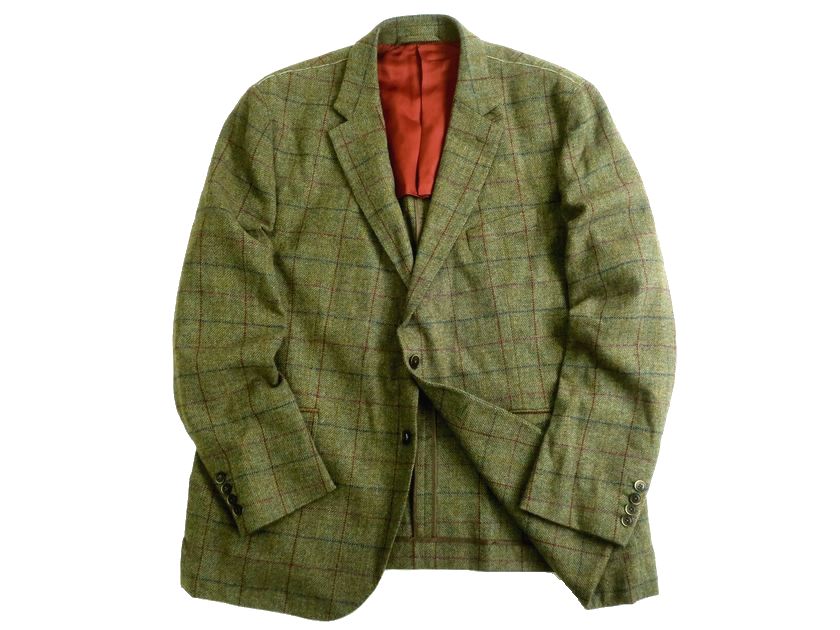 HACKETT LONDON ハケット ロンドン THE FINEST CLOTHS by ROBERT NOBLE アイルランド製生地使用 MULTI COL CHECK ウールツイード マルチチェック 2B テーラードジャケット ブレザー HM441916 定8.7万 グリーンカーキ 50R-01 52R-02 54R-03▲056▼30216k01