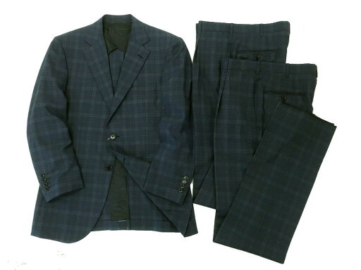 GIVERDYE best selection ジバルディ ウール混 チェック柄 2B 1タック 2パンツ シングルスーツ ジャケット スラックスパンツ 132B4913 ネイビー A4▲050▼30217k09 GIVERDYE best selection ジバルディ ウール混 チェック柄 2B 1タック 2パンツ シングルスーツ ジャケット スラックスパンツ 132B4913 ネイビー A4▲050▼30217k09