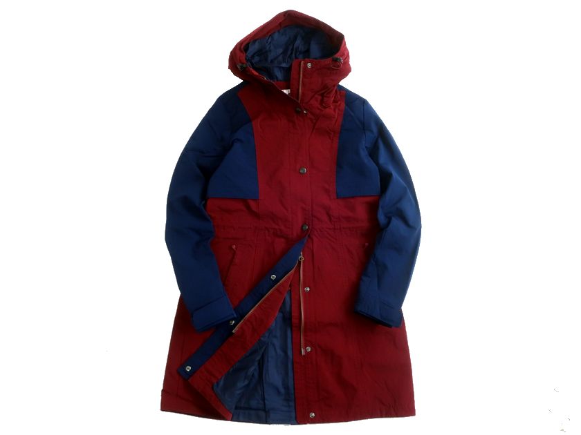 THE NORTH FACE ノースフェイス W'S OLVERA TRENCH COAT ナイロン 切替 フーデッド トレンチコート レディース NYJ3LF85 定2.3万 バーガンディ ネイビー 75(XS)-01 80(S)-02▲043▼30227k09