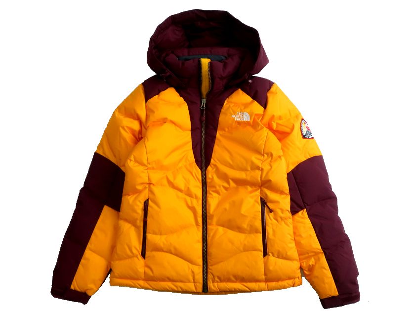 THE NORTH FACE ノースフェイス W'S CRUX DOWN JACKET DYNO SERIES HYVENT 800+FillPower GooseDown 撥水 フード付 ジップアップ ダウンジャケット NAD1DD80 定4万 ディープイエロー 80(S)▲043▼30228k05 1