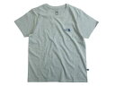 THE NORTH FACE ノースフェイス REGULAR FIT ロゴプリント コットン クルーネック Tシャツ カットソー レディース NFK59701 グレー XS(85)▲022▼30426k11