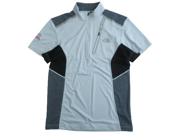 THE NORTH FACE ノースフェイス SUMMIT SERIES MICROFT QD メッシュ切替 リフレクト ストレッチ ハーフジップ プルオーバーシャツ カットソー ウェア NFT7KH00 グレー 90(S)▲022▼30427k14