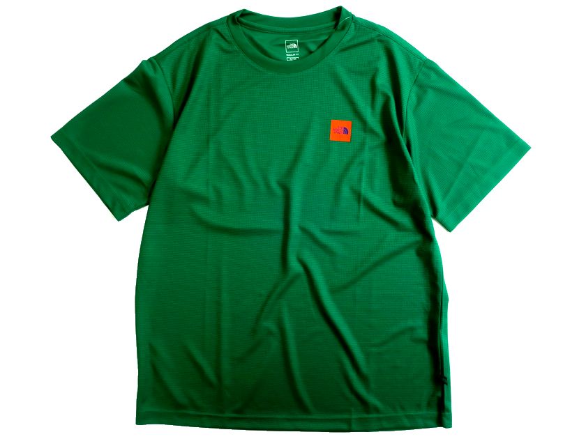 THE NORTH FACE ノースフェイス REGULAR FIT ロゴプリント メッシュストレッチ クルーネック Tシャツ カットソー ウェア NGK69C00 グリーン 85(XS)-01 90(S)-02 100(L)-03 105(XL)-04▲022▼30428k11