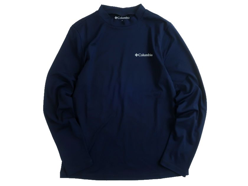 Columbia Sportswear コロンビア 裏起毛 モックネック ストレッチ ロングスリーブ Tシャツ カットソー アウトドアウェア レディース C23YLG602 ネイビー 95(M)▲005▼30502k08