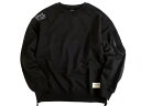 アビレックス トレーナー メンズ AVIREX アヴィレックス BAGGY FIT CIGAR-POCKET SWEAT SHIRT バギー フィット シガーポケット クルーネック スウェット シャツ 2130006 定価1.1万 ブラック M▲032▼30621k04