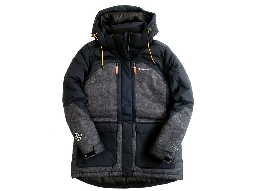 コロンビア Columbia Sportswear コロンビア OMNI-WIND メランジ調切替 フード付 ナイロン ジップアップ ダウンジャケット レディース CU3YLG001 ブラック チャコールグレー 85(XS)-01 90(S)-02 105(XL)-03▲031▼30719k09