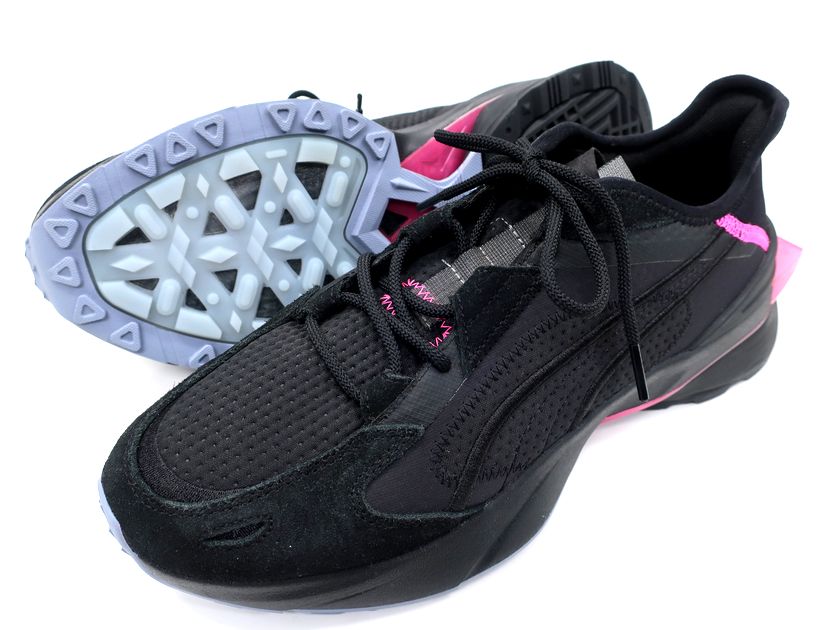 PUMA プーマ PWRFrame OP-1 Cyber スエードレザー 切替 スニーカー シューズ 靴 381599 定価1.6万 ブラック 26.5▲010▼31122k10