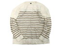 nanamica ii~J Paper Knit Stripe Crew {[_y[p[jbg XgCv N[lbN SUJS346 艿3.1 x[W M-01 L-0204931207k03